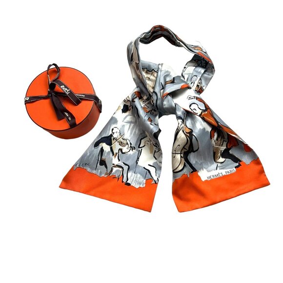 HERMES Multicolor Tie/Scarf #1372 - Picture 1 of 7